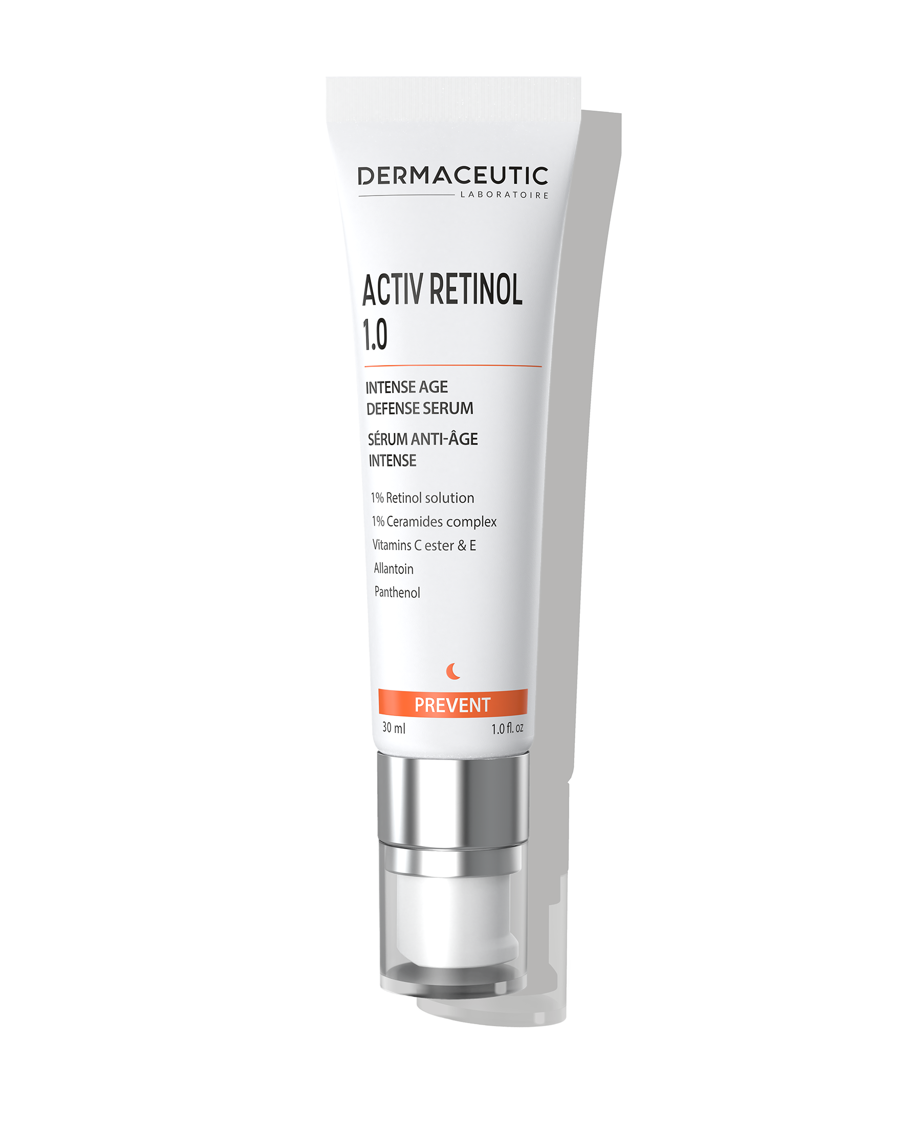 DERMACEUTIC ACTIV RETINOL 1.0
Reduces signs of aging&nbsp;
Improves skin elasticity and radiance&nbsp;
Protects and strengthens skin&nbsp;
Fragrance-free - Silicone-free - Suitable for all skin types