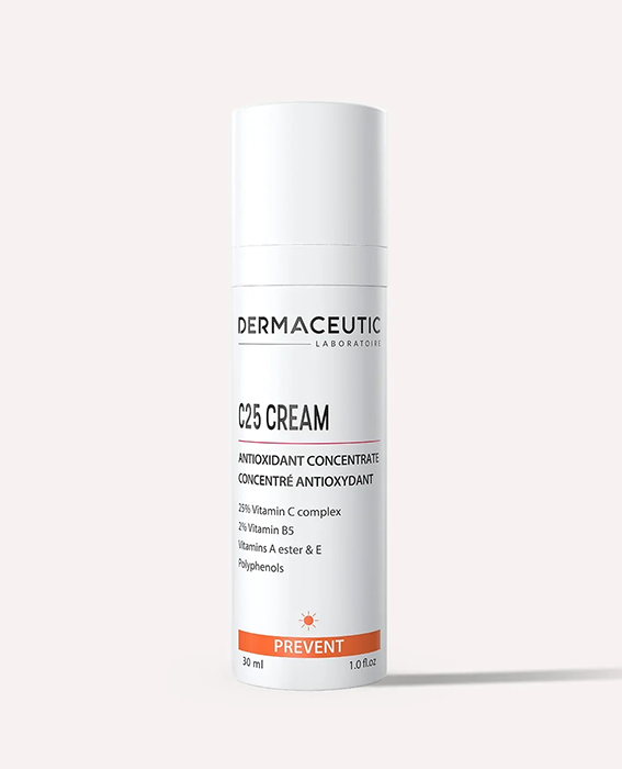 DERMACEUTIC C25 CREAM (30 ml)
VITAMIN C-BASED ANTIOXIDANT CREAM