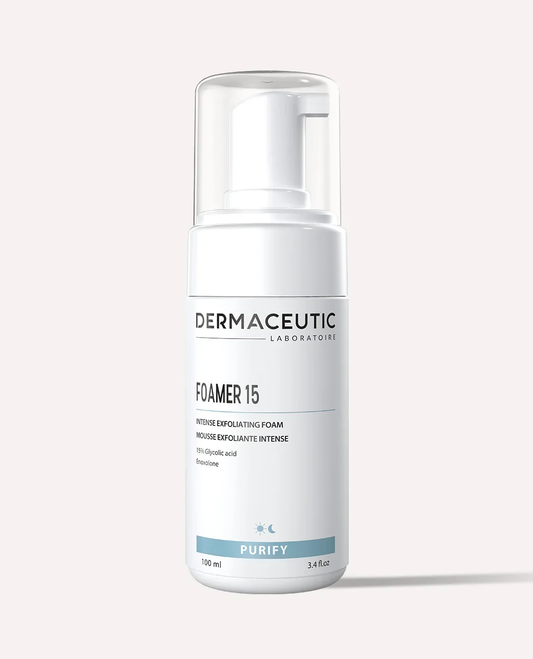DERMACEUTIC FOAMER 15 (100ml)
Suitable for all skin types
Silicone &amp; fragrance free
Vegan