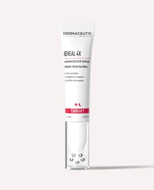 DERMACEUTIC REVEAL&nbsp; 4X (15 ml)
ADVANCED EYE SERUM
Tested under ophthalmological control
Suitable for all skin types